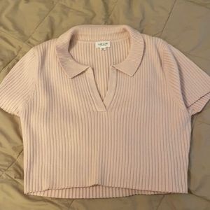 Leils - pink sweater polo - like new - large